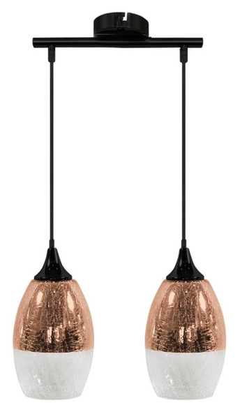 Lampa sufitowa wisząca miedziana regulowana 2x60W Celia Candellux 32-57341