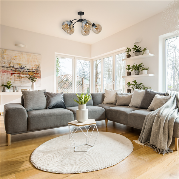 Nowoczesna lampa sufitowa SOFIA AMBER 5 