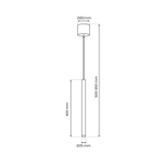 Lampa wisząca MONZA BRASS, MLP8839, czarno-złota, 1x8W G9