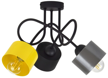 Lampa sufitowa do pokoju dziecka kolorowa Zaczarowany Kubeczek 3xE27 Led