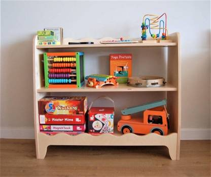 Szafka -regał do pokoju dla dziewczynki i chłopca Falbanka naturalna