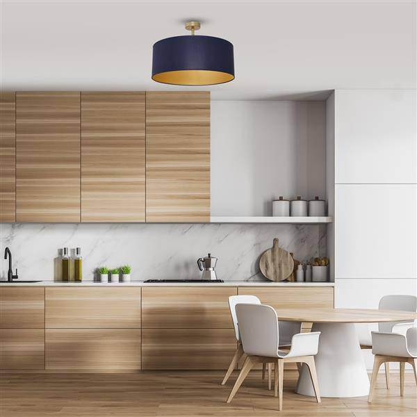 Nowoczesna lampa sufitowa BEN NAVY BLUE/GOLD 3xE27 MLP6457