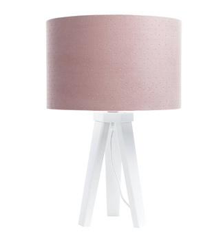 Lampa stołowa do pokoju dziewczynki różowa trójnóg Jasmine
