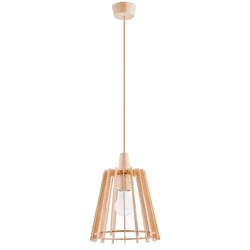 Lampa wisząca ALFA VITO DREWNIANA 1xE27 29cm | 60316