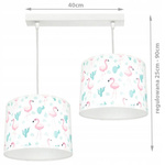 Lampa wisząca do pokoju dziewczynki różowa regulowana Pink 2xE27 Led