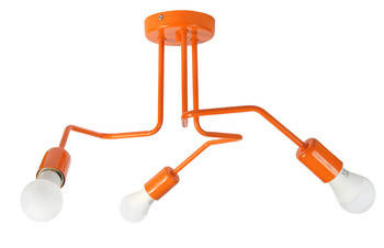 Lampa sufitowa do pokoju dziecka pomarańczowa 3-punktowa Vanessa 3 Led