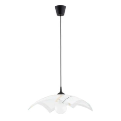 Lampa wisząca ALFA IRYS CZARNO-BIAŁA 1xE27 42cm | 60987