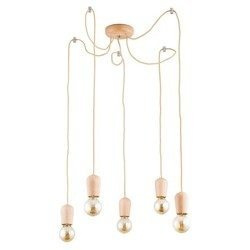 Drewniana lampa pająk SPIDER RUG drewno śr. max 400cm