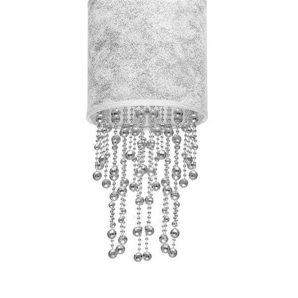 Nowoczesna lampa wisząca ALMERIA SILVER/BLACK 1xE27 MLP6434
