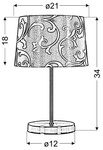 Lampka stołowa różowa/chrom Arosa 41-55866