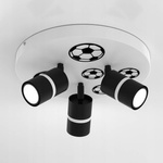 Lampa sufitowa do pokoju dziecięcego z motywem piłkarskim Mundial 3 GU10