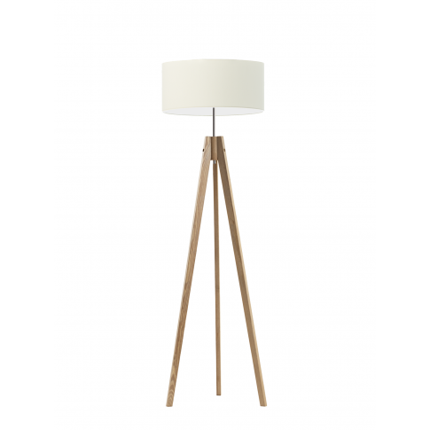 Lampa podłogowa do pokoju dziecka drewniana Magiczny Cylinder różowy abażur 1XE27