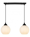 Nowoczesna lampa wisząca kuliste mleczne klosze