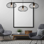 Lampa wisząca MERIDIANO, MLP7960, czarny/brązowy, 3x60W E27
