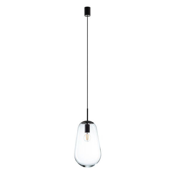 Nowoczesna lampa wisząca PEAR BLACK M do biura i salonu | czarny