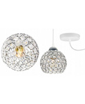 Nowoczesna Lampa Loft w Kolorach Bieli i Srebra CRYSTAL SPIDER