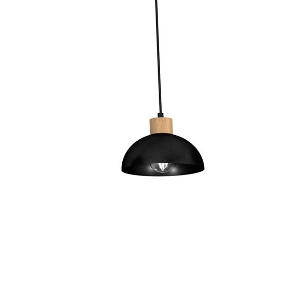 Lampa wisząca ERIK, MLP7227, czarny/drewno, 5x60W E27
