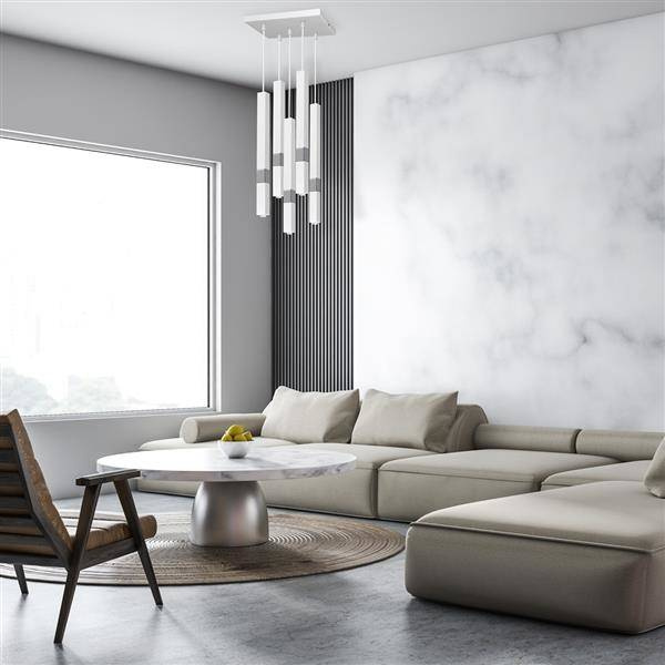 Lampa wisząca CASTRO WHITE / CHROME 5xG9 MLP6561