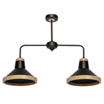 Lampa sufitowa SALMA BLACK / WOOD 2xE27 60W