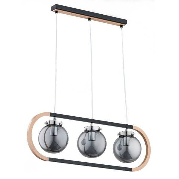 Nowoczesna lampa wisząca RINO BLACK OP. 3 PŁ