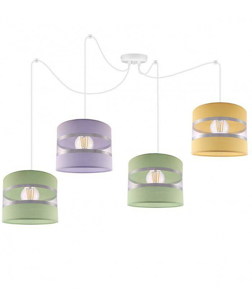  Lampa do pokoju dziecięcego typu pająk, kolorowe abażury