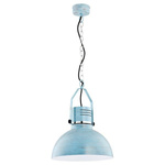 Lampa wisząca zwis MEDINA niebieski/biały śr. 37,5cm