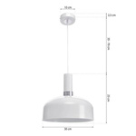 Nowoczesna lampa wisząca MALMO WHITE/CHROME 1xE27 MLP6202
