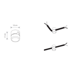 Element montażowy blokada/uchwyt sufitowy CAMELEON 1SZT | mosiądz