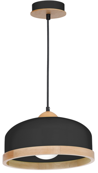 Lampa wisząca nowoczesna zwis STUDIO czarny śr. 32cm