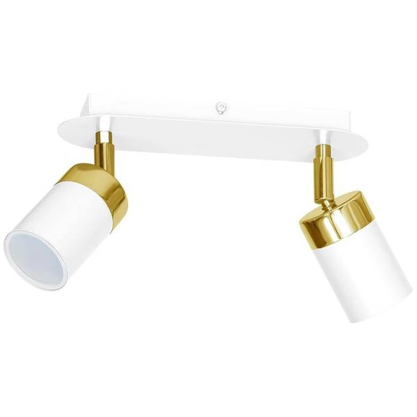 Lampa sufitowa spot JOKER II biało złoty 2xGU10