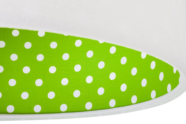 Lampa wisząca do pokoju dziecięcego grochy na zielonym tle średnica 30 cm