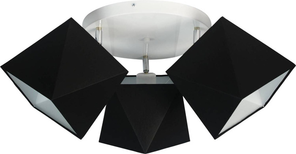 Lampa sufitowa dla dziewczynki 3-punktowa biało-różowa regulowane abażury Led 