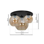 Nowoczesna lampa sufitowa plafon SOFIA AMBER MLP6588
