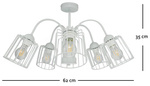 LAMPA SUFITOWA ARCANA 5 SZARA TUBA