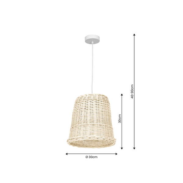 Lampa wisząca VIMINI WHITE 1xE27