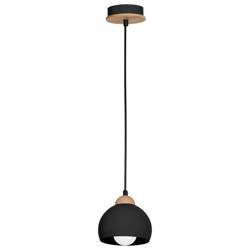 Lampa wisząca DAMA, MLP6540, czarny/drewno, 1x60W E27