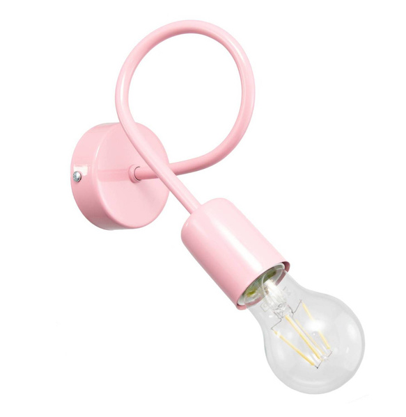 Lampa ścienna kinkiet do pokoju dziewczynki różowy w stylu loft Mondo 1xE27 Led 