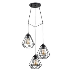 Lampa wisząca ALFA KOSMOS CIRCLE CZARNA 3xE27 50cm | 62242