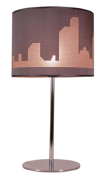 Lampka stołowa szara/chrom Manhattan 41-55029
