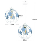 Lampa wisząca do pokoju dziecka niebieskie gwiazdki 