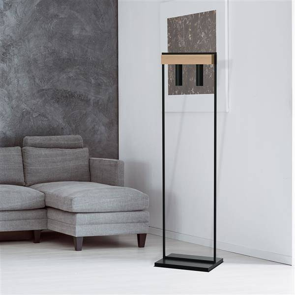 Nowoczesna lampa stojąca WEST BLACK 2xGU10 MLP5516