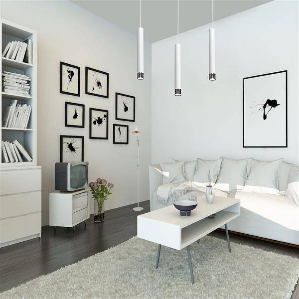 Nowoczesna lampa wisząca DANI WHITE/CHROME 3xGU10 MLP6228