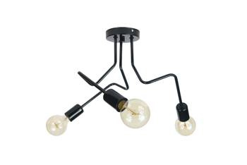 Lampa sufitowa do pokoju nastolatka czarna w stylu loft Luna 3