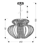 Lampa wisząca czerwona 52x42cm Imperia 31-36578