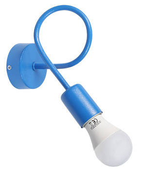 Lampa ścienna kinkiet do pokoju dziecka niebieski gruba struktura Mondo 1xE27 Led