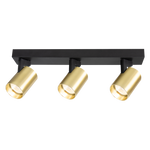 Lampa sufitowa Volf Spot 3xGU10 | Czarny złoty