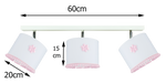 Lampa sufitowa do pokoju dziewczynki różowa Pompony Listwa 3xE27 Led  