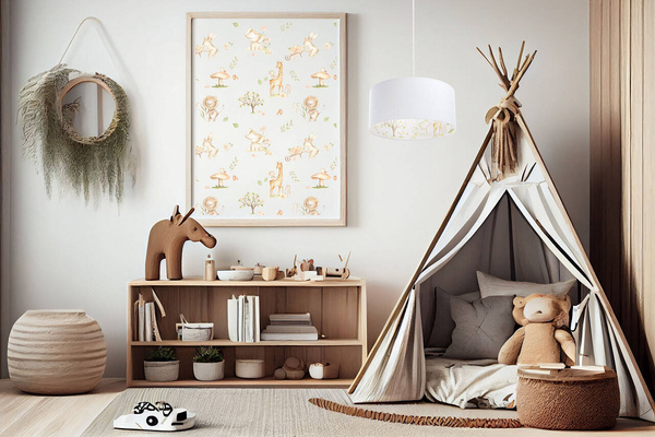 Lampa do pokoju dziecięcego Leśni Przyjaciele 30 cm