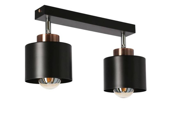 Lampa sufitowa czarna 2xE27 Olena 92-81773
