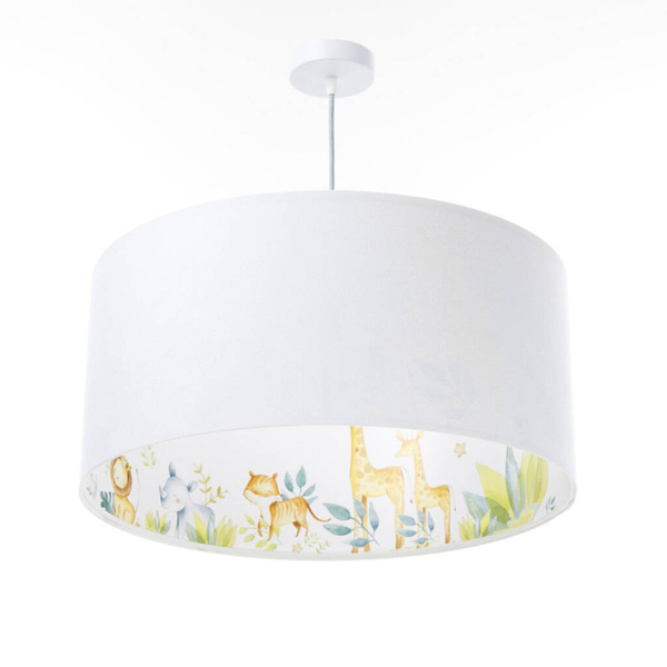 Lampa sufitowa do pokoju dziecięcego z motywem leśnym Wesołe Safari 40 cm